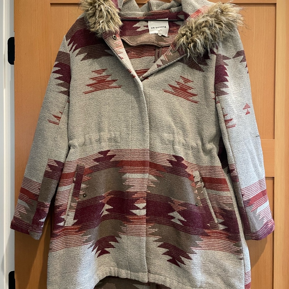 BB Dakota Coat with Faux Fur hood